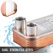 Bild in Galerie-Viewer laden, Amocart 30/40/60 Plates Heat Exchanger Wort Chiller Stainless Steel Homebrew Brewing Beer Cooler Counterflow  Water Heating
