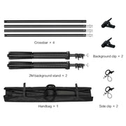 Load image into Gallery viewer, 2.6x3M/8.5x10ft Photo Video Studio Backdrop Background Stand, Adjustable Telescopic Background Support System with Carry Bag

