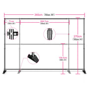 Load image into Gallery viewer, Double-Crossbar Backdrop Background Stand Frame Support System For Photography Photo Studio Video Muslin Green Screen
