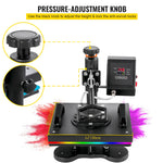 Amocart 12x10Inch Dual Digital Heat Press Machine 650W Swing Away 360 Degree Rotation Transfer Sublimation Printing for T-Shirt