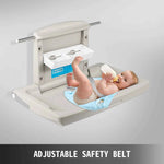 Amocart Baby Changing Station Commercial Wall Mount Baby Diaper Changing Table Fold Down Vertical Restroom Baby Changing Table