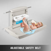 Bild in Galerie-Viewer laden, Amocart Baby Changing Station Commercial Wall Mount Baby Diaper Changing Table Fold Down Vertical Restroom Baby Changing Table
