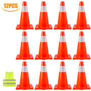 Charger l'image dans la visionneuse de galerie, Amocart PVC 18/28/36 Inch Traffic Safety Parking Cones Reflective Collars Higher Warning for Traffic Control Construction Sites
