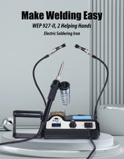 Load image into Gallery viewer, WEP 927-II 2 Helping Hands Electric Soldering Iron Station Digital Display 60W Soldering iron Kit Temperature Adjust Welding Too
