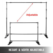 Charger l'image dans la visionneuse de galerie, Amocart 3x2.4M Backdrop Background Stand Adjustable Telescopic Backdrop Banner Stand for Photocall Video Wedding Event Party
