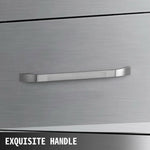 SucceBuy Stainless Steel Outdoor Kitchen Drawers W/ Handle Large Storage BBQ Island Great for Any Weather Condition