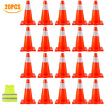 SucceBuy PVC 18/28/36 Inch Traffic Safety Parking Cones Reflective Collars Higher Warning for Traffic Control Construction Sites