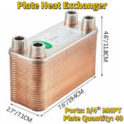 Bild in Galerie-Viewer laden, Amocart 30/40/60 Plates Heat Exchanger Wort Chiller Stainless Steel Homebrew Brewing Beer Cooler Counterflow  Water Heating
