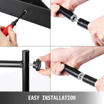 Amocart 3x2.4M Backdrop Background Stand Adjustable Telescopic Backdrop Banner Stand for Photocall Video Wedding Event Party
