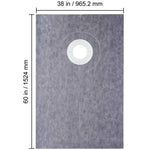 Amocart Waterproofing Shower Kit 38''x60'' Shower Kit Tray With Offset Drain PVC Or ABS 4" Stainless Steel Grate 2 Cuttable