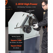 Load image into Gallery viewer, SucceBuy 2.2KW Electric Roll Bending Machine with 180° Maximum Bending Angle Support Horizontal/Vertical Operation (220V 60Hz)
