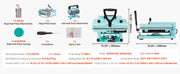 Bild in Galerie-Viewer laden, Amocart 15x15in 5in1 8in1 Hybrid Heat Press Multifunction Heat Up Fast All-New Patented Design Sublimation Press Machine

