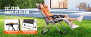 Charger l'image dans la visionneuse de galerie, Amocart Zero Gravity Chair Zero Gravity Recliner Lounge Chair Adjustable Anti Gravity Chair with Cushion Footrest and Cupholder

