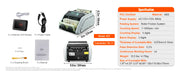 Charger l'image dans la visionneuse de galerie, Amocart 1000Pcs/Min Money Counter Business Cash Register Euros Bills Fake Banknote Detector by UV &amp; MG Function for Banks Shops
