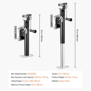 Bild in Galerie-Viewer laden, Amocart 2500Lbs Trailer Jack Swivel Bolt-on Trailer Jack with Ergonomic Handle 15in Vertical Travel for RV Yacht Trailers
