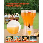 SucceBuy Beverage Dispenser 3.4 Gallon Drink Dispenser for Parties Plastic Juice Dispensers with No-Drip Spigot for Restaurants