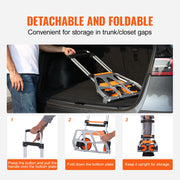 Charger l'image dans la visionneuse de galerie, Amocart 275/309 lbs Folding Hand Truck Portable Unity Cart Dolly with Telescoping Handle and Binding Rope for Moving Warehouse
