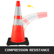 Charger l'image dans la visionneuse de galerie, Amocart PVC 18/28/36 Inch Traffic Safety Parking Cones Reflective Collars Higher Warning for Traffic Control Construction Sites
