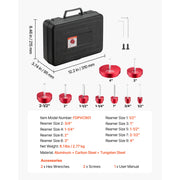 Charger l'image dans la visionneuse de galerie, Amocart PVC Pipe Reamer Kit 5/7/9 PCS Fitting Socket Saver, Fits Standard 1/2" Drills Plumbing Tool Kit for SCH40 ABS CPVC Pipe
