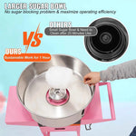 Amocart Electric Cotton Candy Machine with Cart 1000W Commercial Floss Maker with Stainless Steel Bowl Sugar Scoop and Drawer