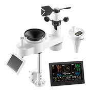 Bild in Galerie-Viewer laden, Amocart 7-in-1 Wi-Fi Weather Station 7.5-in Display with APP &amp; Pool Thermometer, Weather Forecast, Wind Speed, Pool Temperature
