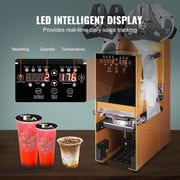 Charger l'image dans la visionneuse de galerie, Amocart Fully Automatic Cup Sealing Machine 500-650 Cups/H with LCD Panel Electric Tea Sealer Machine for 75/90/95mm Cup Milk

