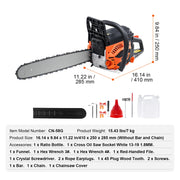 Charger l'image dans la visionneuse de galerie, Amocart Gas Chainsaw Gasoline Powered Chain Saw Handheld Cordless Petrol Chainsaws for Tree Wood Branch Cutting Tree Trimming

