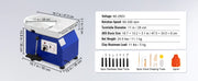 Charger l'image dans la visionneuse de galerie, Amocart 11in Pottery Wheel Ceramic Forming Machine Adjustable 60-300RPM Speed Handle Foot Pedal Control ABS Detachable Basin

