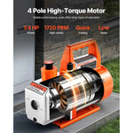 Amocart 3.5 CFM 1/4 HP HVAC Single Stage AC Vacuum Pump & Oil Bottle for R134a R22 R410a Systems, Air Conditioner Maintenance