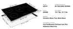 Amocart 5 Burners 30/36 Inch Electric Induction Cooktop Stove Hob Built-in Burner Cooker Sensor Touch Control Magnetic Cooker