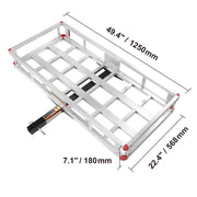 Bild in Galerie-Viewer laden, Amocart 47/53/60 in Hitch Cargo Carrier 400/500lb Capacity Trailer Hitch Mount Aluminum Cargo Basket for Truck Pickup Camping
