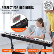 Charger l'image dans la visionneuse de galerie, Amocart 88 Key Digital Piano Keyboard Semi Weighted Keys Full Size Electric Portable Keyboard Piano Set 1000 Tone for Beginners
