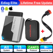 Charger l'image dans la visionneuse de galerie, 2026 New KINGBOLEN Ediag Elite Lifetime free Car Diagnostic Tools All system 15 Resets Bi-directional CAN FD Auto OBD2 Scanner
