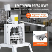 Charger l'image dans la visionneuse de galerie, SucceBuy Dough Divider Rounder 10PCS Manual Dough Equal Divider Machine Hand Press Dough Cutter with Steel Tray and Blade
