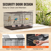 Bild in Galerie-Viewer laden, Amocart 30In Flight Bird Cage Stackable Divided Small Animal Cage for Kinds of Birds Pet Travel Birdcage with Handle and Perche
