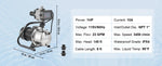 Amocart Shallow Well Pump Portable Sprinkler Booster Jet Pumps, Automatic Controller for Garden Lawn Irrigation Water Transfer
