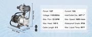 Charger l'image dans la visionneuse de galerie, Amocart Shallow Well Pump Portable Sprinkler Booster Jet Pumps, Automatic Controller for Garden Lawn Irrigation Water Transfer
