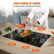 Charger l'image dans la visionneuse de galerie, Amocart 5 Burners 30/36 Inch Electric Induction Cooktop Stove Hob Built-in Burner Cooker Sensor Touch Control Magnetic Cooker

