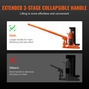 Load image into Gallery viewer, Amocart Hydraulic Toe Jack 2.5T Toe Jack Lift 0.8-5.3in Toe Height 8.9-13.4in Top Height, Air Hydraulic Claw Jack for Machinery
