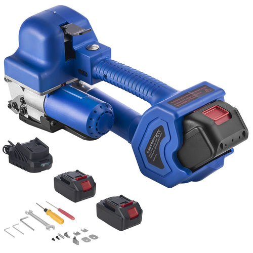 SucceBuy Electric Strapping Machine with Digital Display fit 0.39-0.74in Wide Straps Handheld Pallet Banding Tool for Packaging
