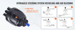 SucceBuy Hydraulic Outboard Steering Kit 90HP/150HP/300HP & Helm Pump and 24FT/26Ft Hose for Single Station Single-Engine Boats