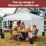 Load image into Gallery viewer, Easy One-Push Setup Pop Up Canopy Tent 10x10ft – Waterproof Outdoor Shelter, Portable Gazebo with Wheeled Bag, Includes Side Wall, Ideal for Camping, Patio, Parties
