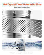 Amocart Deep Well Submersible Pump 1HP / 1.5HP / 2HP Output Power 230V/115V 31.7 GPM Flow for Industrial Irrigation & Home Use