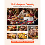 SucceBuy 26QT Roaster Oven Electric Roasting Pan 150-450℉ Adjustable Temperature FastCooking Turkey Roaster w/ Cool-Touch Handle