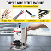 Load image into Gallery viewer, Amocart Manual Wire Stripping Machine 1.5 - 25 mm + Hand Crank Portable Tool Aluminum Construction for Scrap Copper Recycling
