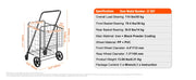 Bild in Galerie-Viewer laden, Amocart Folding Shopping Cart w/ Removable Waterproof Liner 106/330LBS Large Capacity 360° Swivel Wheels Dense Metal Mesh Base
