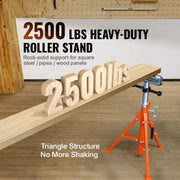 Bild in Galerie-Viewer laden, Amocart Roller Stand Heavy 2500 LBS Load Capacity 27.6"-52" Adjustable Folding Roller Support Stand for Pipe Wooden Boards
