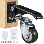 Charger l'image dans la visionneuse de galerie, Amocart 165 lbs 2.5" Set of 4 Workbench Caster Wheels Side Mounted Retractable Stepdown Wheel 360° Swivel for Tables Equipment
