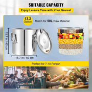 Load image into Gallery viewer, Amocart 50L Moonshine Still Alcohol Distiller w/ Water Pump Stainless Copper DIY Home Brew Ethanol Wine Essential OilBrewingKit
