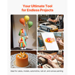 SucceBuy Airbrush Kit Air Brush Kit with Air Compressor and Tank 1 Dual-Action Airbrush with 1 Tip for Cake Decorating Nail Art
